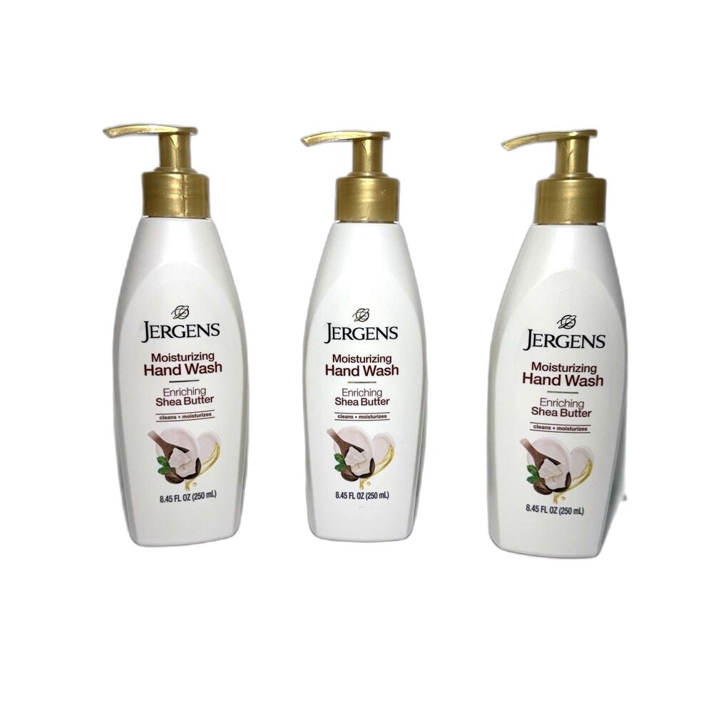 JERGENS Enriching Shea Butter Moisturizing HAND WASH 8.45 FL OZ NEW 3-Pack